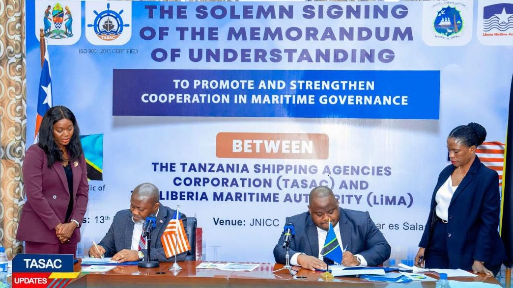 TASAC NA LiMA WASAINI HATI YA MAKUBALIANO YA KUSHIRIKIANA KATIKA MASUALA YA USAFIRI MAJINI